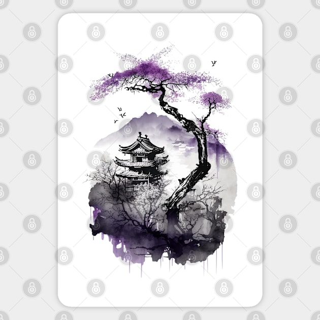 Feudal Japanese Scenery Magnet by LetsGetInspired